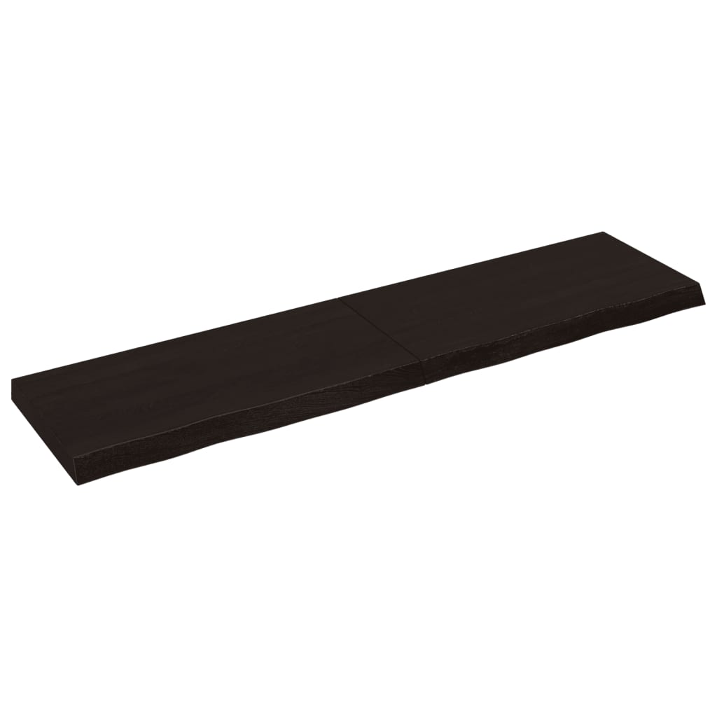 Piano Bagno Marrone Scuro 160x40x(2-6))cm Legno Trattato
