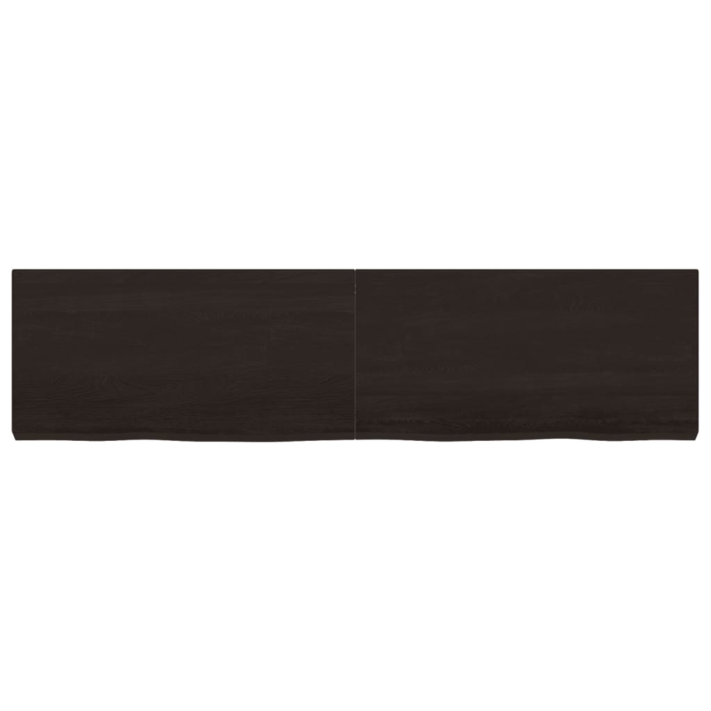Piano Bagno Marrone Scuro 160x40x(2-6))cm Legno Trattato