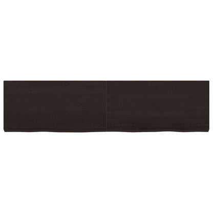 Piano Bagno Marrone Scuro 160x40x(2-6))cm Legno Trattato