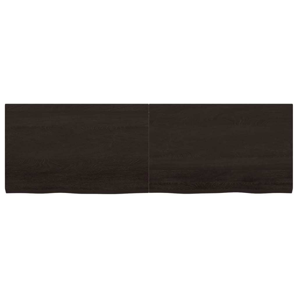 Piano Bagno Marrone Scuro 160x50x(2-4)cm Legno Trattato