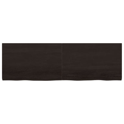 Piano Bagno Marrone Scuro 160x50x(2-4)cm Legno Trattato