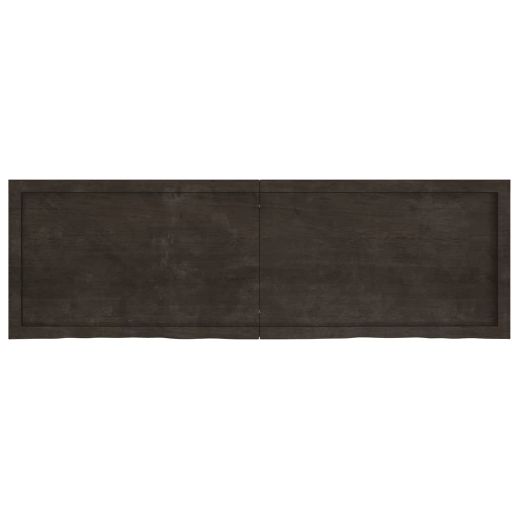 Piano Bagno Marrone Scuro 160x50x(2-4)cm Legno Trattato