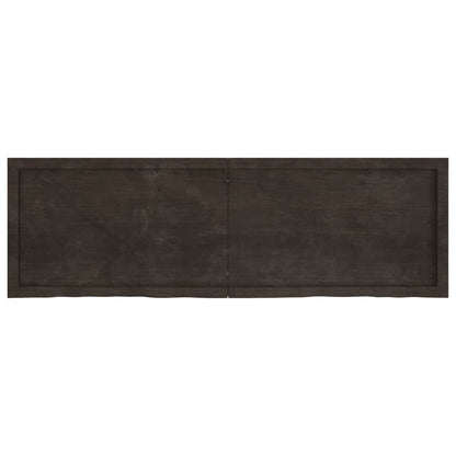 Piano Bagno Marrone Scuro 160x50x(2-4)cm Legno Trattato