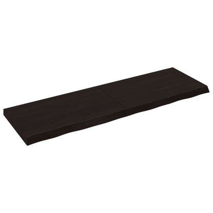 Piano Bagno Marrone Scuro 160x50x(2-6)cm Legno Trattato