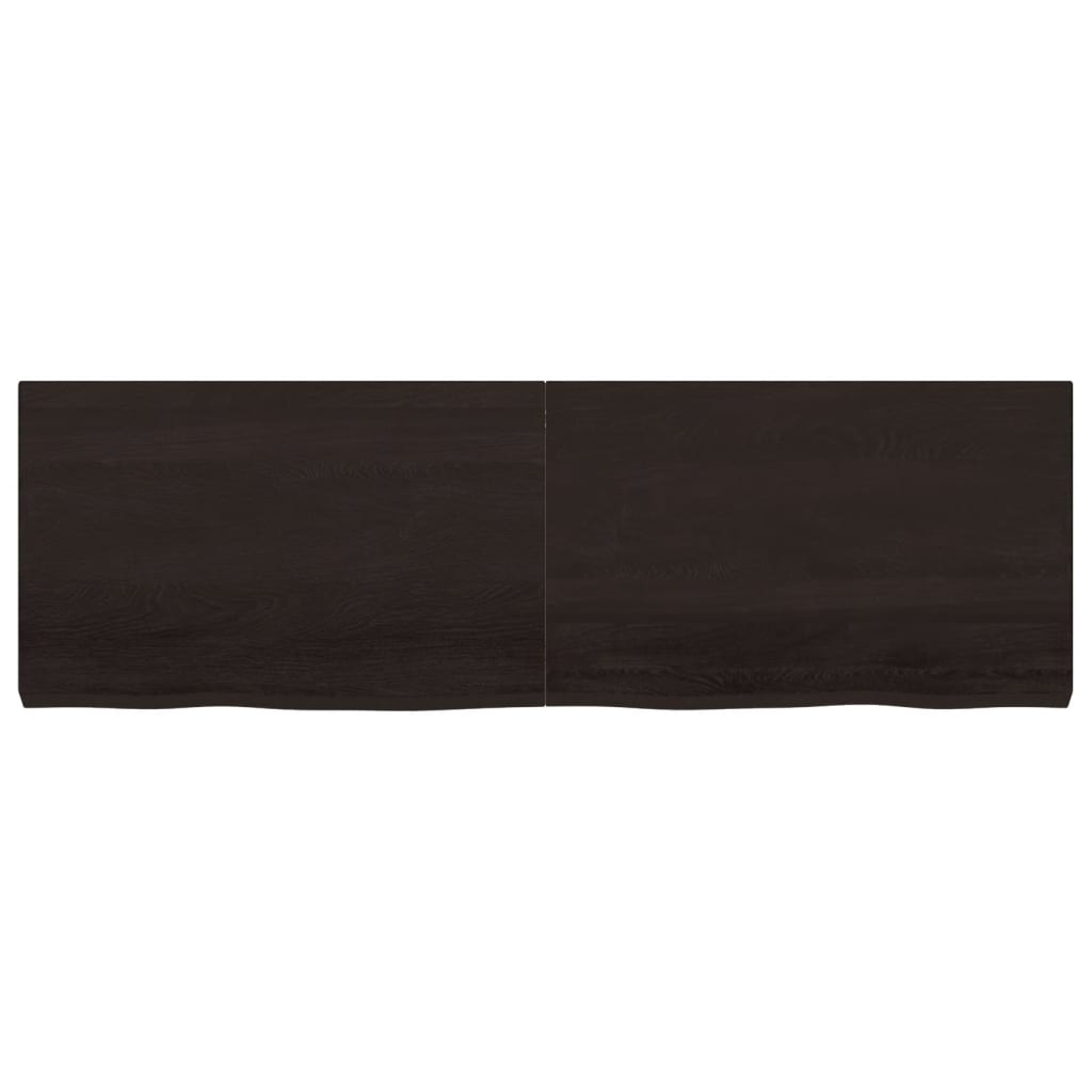 Piano Bagno Marrone Scuro 160x50x(2-6)cm Legno Trattato