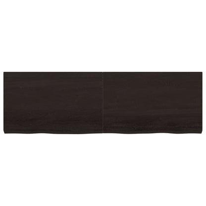 Piano Bagno Marrone Scuro 160x50x(2-6)cm Legno Trattato