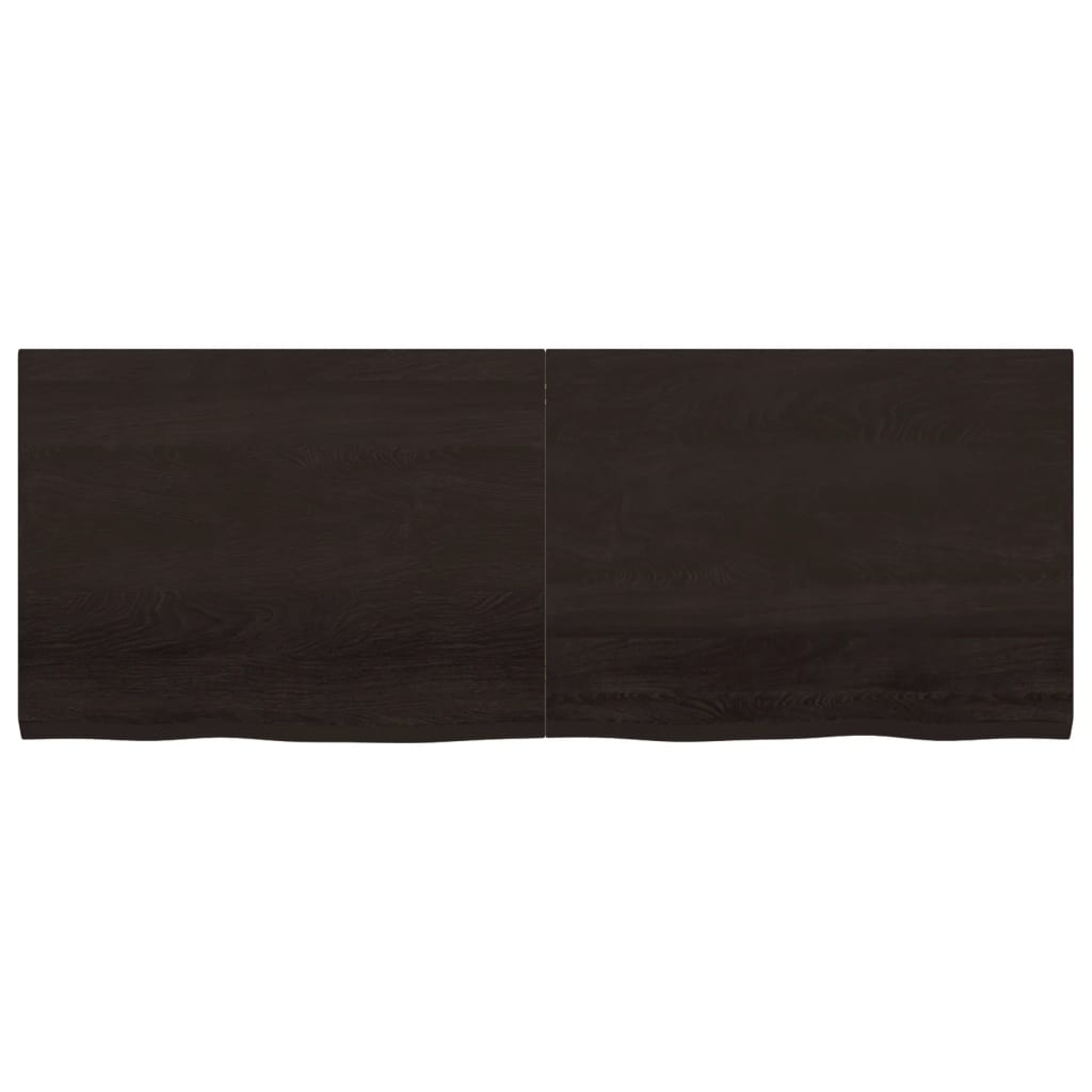 Piano Bagno Marrone Scuro 160x60x(2-4)cm Legno Trattato