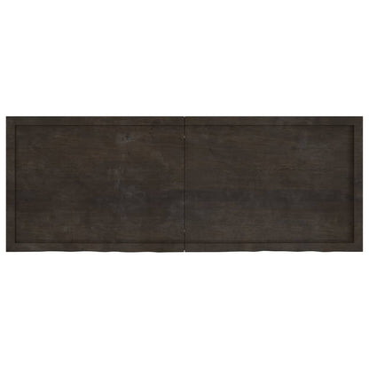Piano Bagno Marrone Scuro 160x60x(2-4)cm Legno Trattato