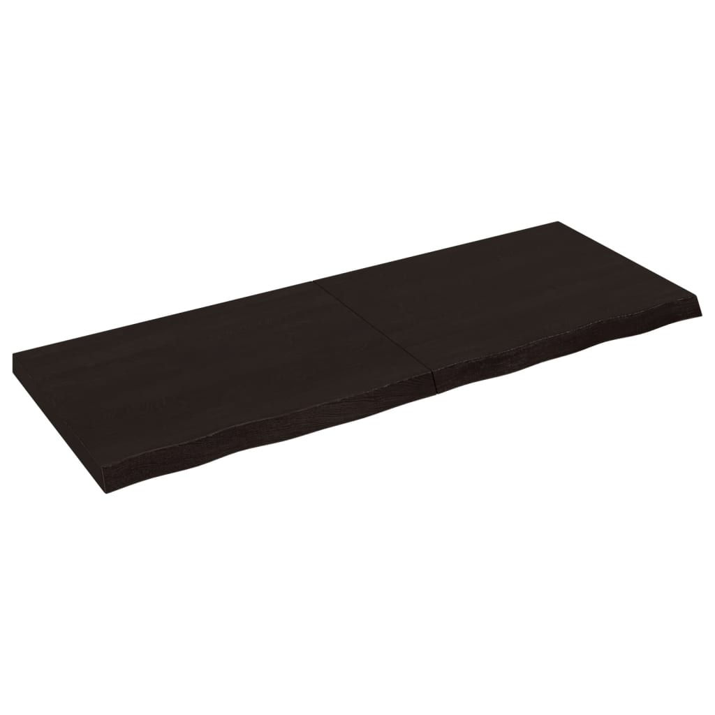 Piano Bagno Marrone Scuro 160x60x(2-6)cm Legno Trattato