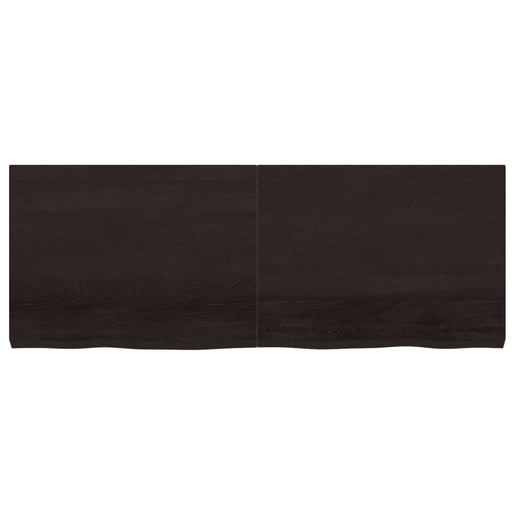 Piano Bagno Marrone Scuro 160x60x(2-6)cm Legno Trattato