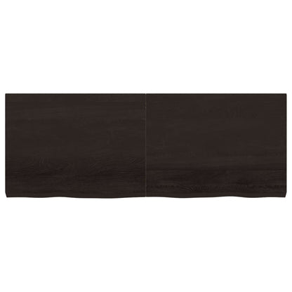 Piano Bagno Marrone Scuro 160x60x(2-6)cm Legno Trattato