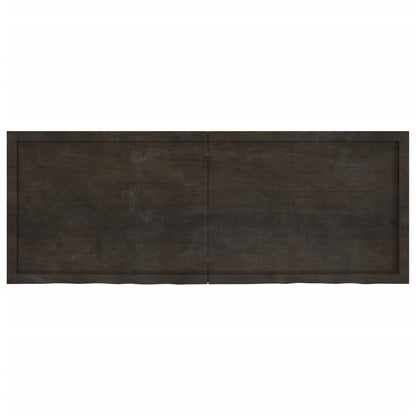 Piano Bagno Marrone Scuro 160x60x(2-6)cm Legno Trattato