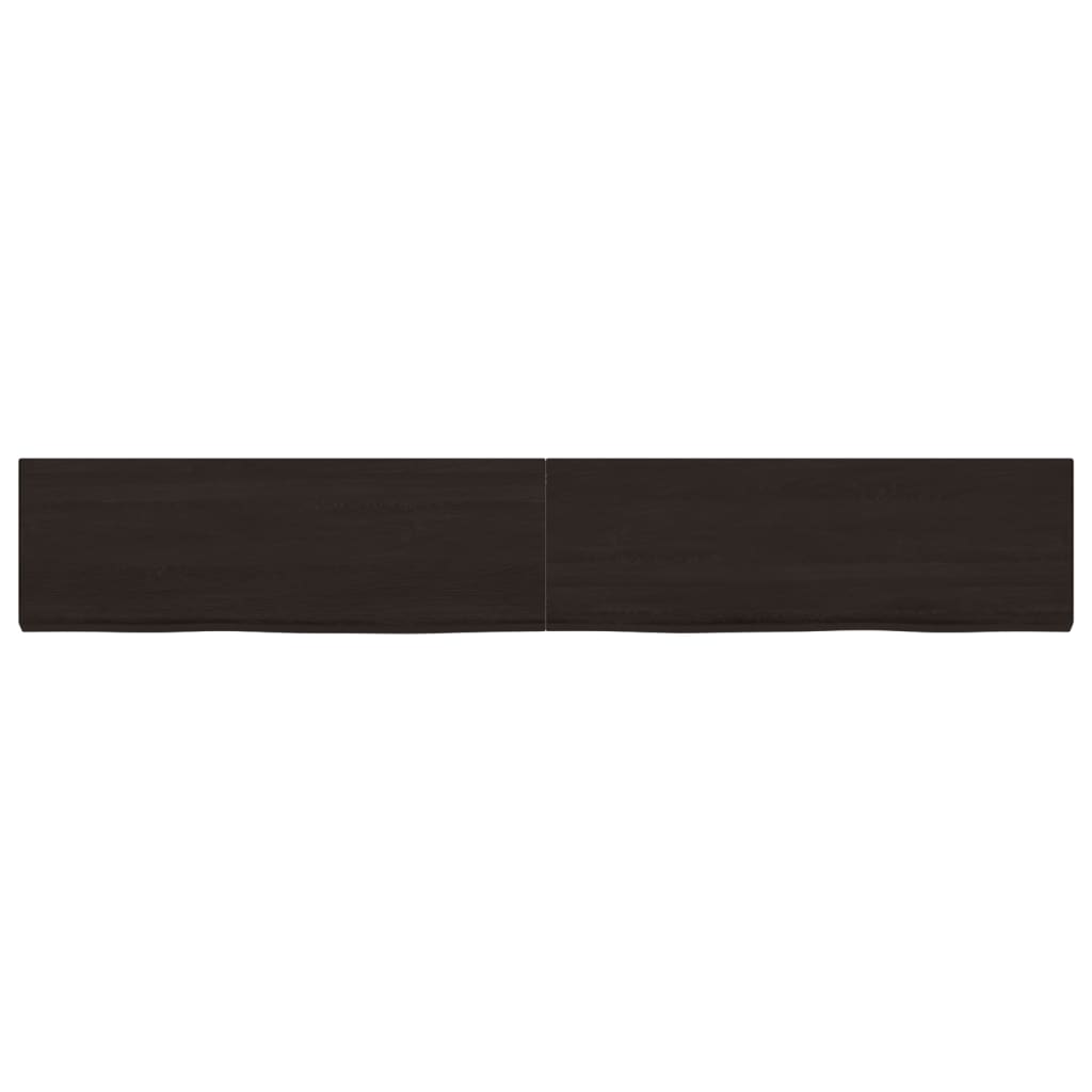 Piano Bagno Marrone Scuro 180x30x(2-4)cm Legno Trattato
