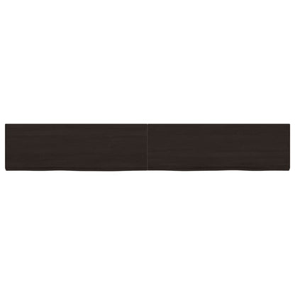 Piano Bagno Marrone Scuro 180x30x(2-6)cm Legno Trattato