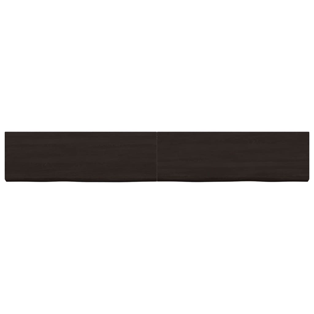 Piano Bagno Marrone Scuro 180x40x(2-4)cm Legno Trattato