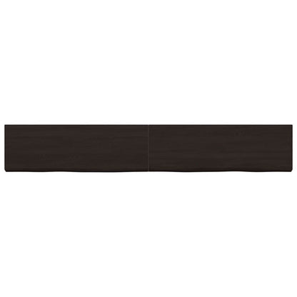 Piano Bagno Marrone Scuro 180x40x(2-4)cm Legno Trattato