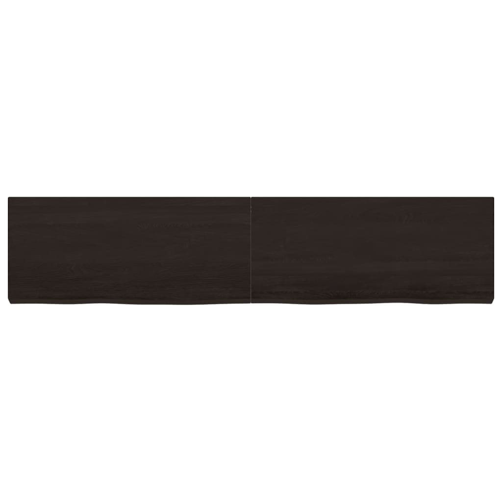 Piano Bagno Marrone Scuro 180x40x(2-6)cm Legno Trattato