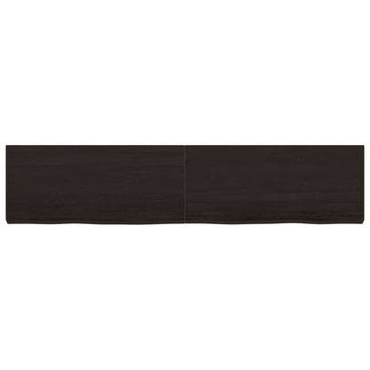 Piano Bagno Marrone Scuro 180x40x(2-6)cm Legno Trattato