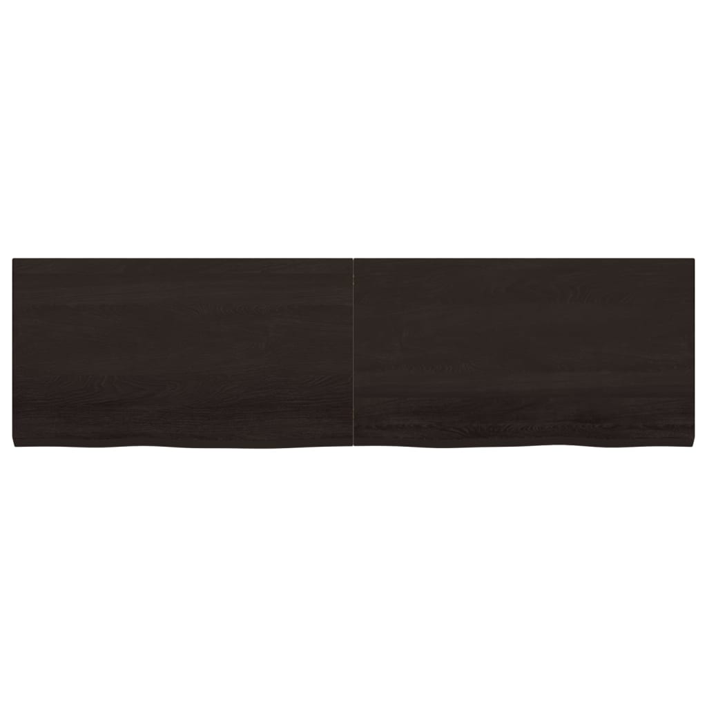 Piano Bagno Marrone Scuro 180x50x(2-4)cm Legno Trattato