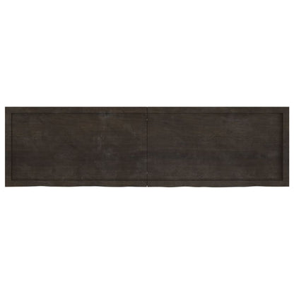 Piano Bagno Marrone Scuro 180x50x(2-4)cm Legno Trattato