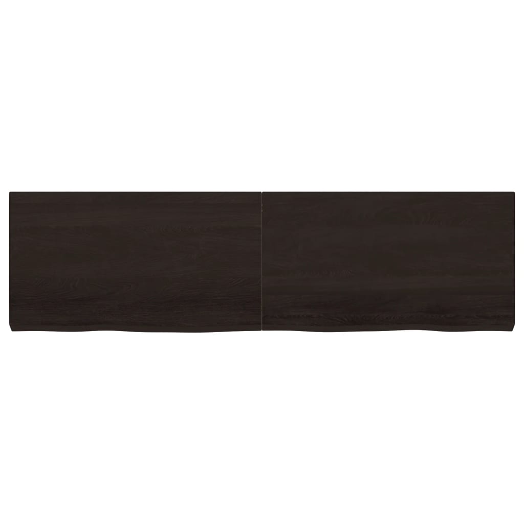 Piano Bagno Marrone Scuro 180x50x(2-6)cm Legno Trattato