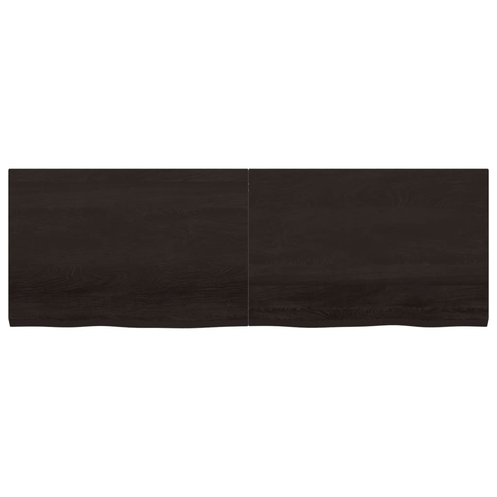 Piano Bagno Marrone Scuro 180x60x(2-4))cm Legno Trattato