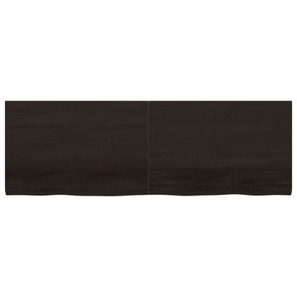 Piano Bagno Marrone Scuro 180x60x(2-4))cm Legno Trattato