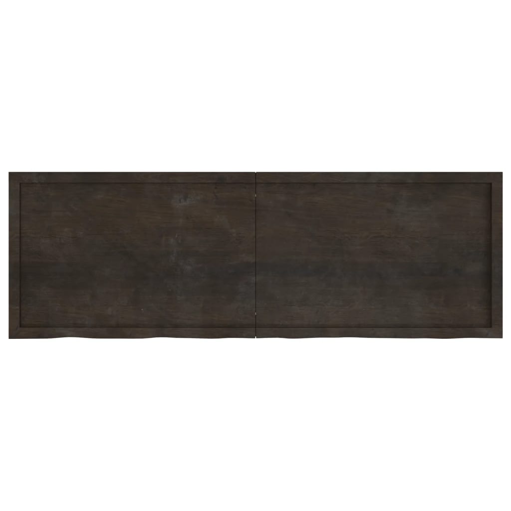 Piano Bagno Marrone Scuro 180x60x(2-4))cm Legno Trattato