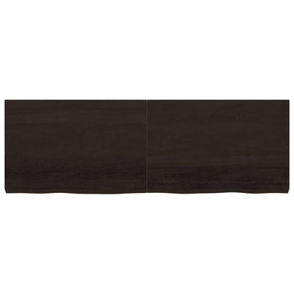 Piano Bagno Marrone Scuro 180x60x(2-6)cm Legno Trattato