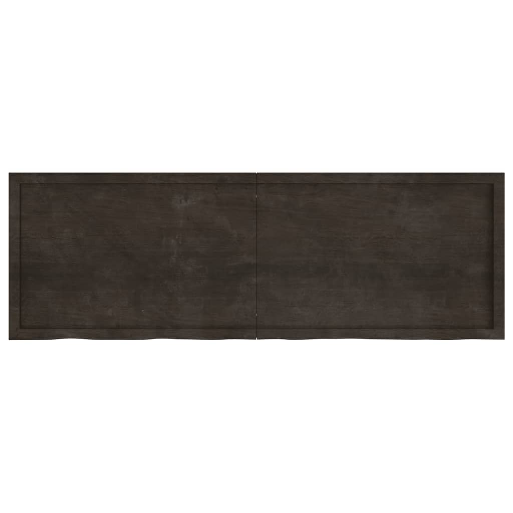 Piano Bagno Marrone Scuro 180x60x(2-6)cm Legno Trattato
