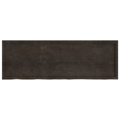 Piano Bagno Marrone Scuro 180x60x(2-6)cm Legno Trattato