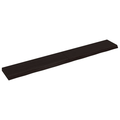 Piano Bagno Marrone Scuro 200x30x(2-6)cm Legno Trattato