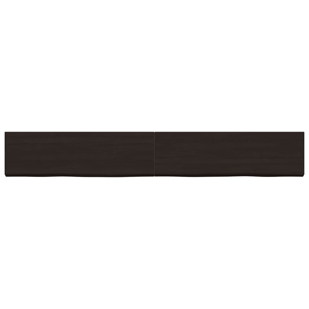 Piano Bagno Marrone Scuro 200x30x(2-6)cm Legno Trattato