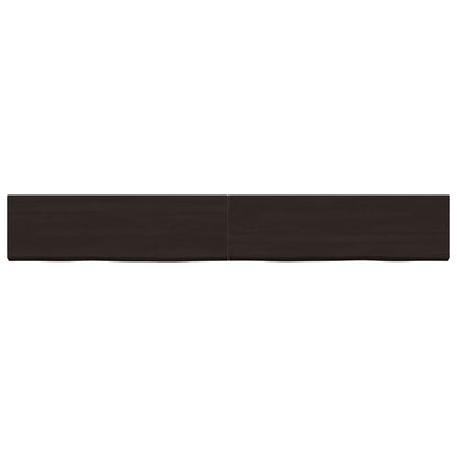 Piano Bagno Marrone Scuro 200x30x(2-6)cm Legno Trattato