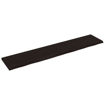 Piano Bagno Marrone Scuro 200x40x(2-4)cm Legno Trattato