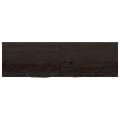Piano Bagno Marrone Scuro 200x60x(2-6)cm Legno Trattato