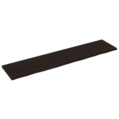 Piano Bagno Marrone Scuro 220x50x(2-4)cm Legno Trattato
