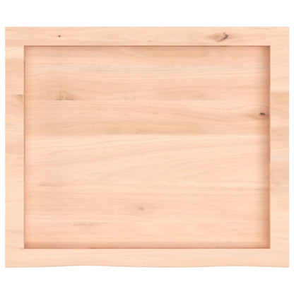 Piano per Tavolo 60x50x(2-6) cm in Rovere Massello Non Trattato