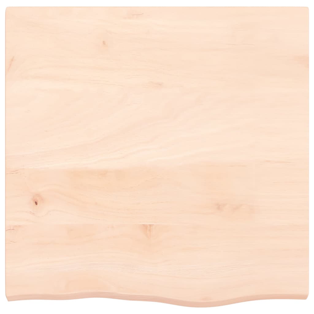 Piano per Tavolo 60x60x(2-4) cm in Rovere Massello Non Trattato