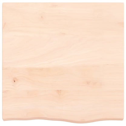 Piano per Tavolo 60x60x(2-6) cm in Rovere Massello Non Trattato
