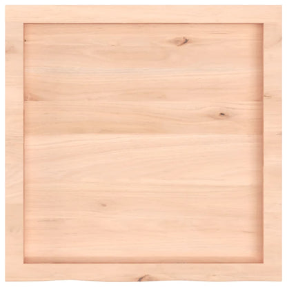 Piano per Tavolo 60x60x(2-6) cm in Rovere Massello Non Trattato