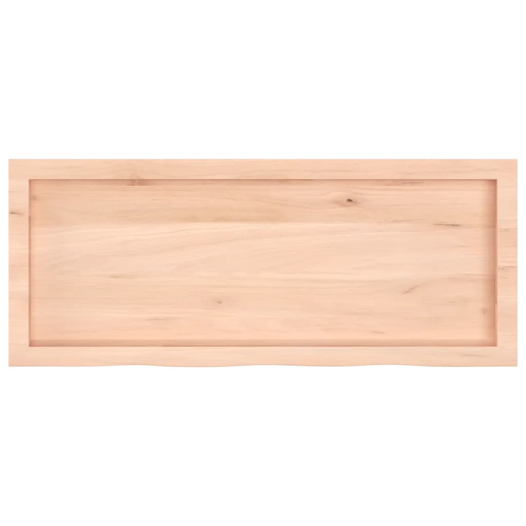 Piano per Tavolo 100x40x(2-4)cm in Rovere Massello Non Trattato