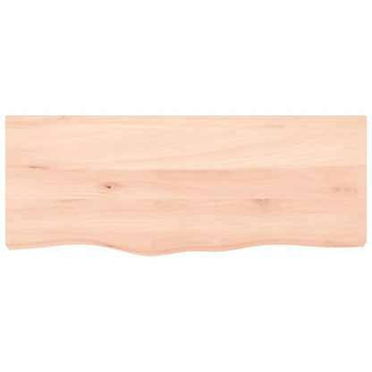 Piano per Tavolo 100x40x(2-6)cm in Rovere Massello Non Trattato