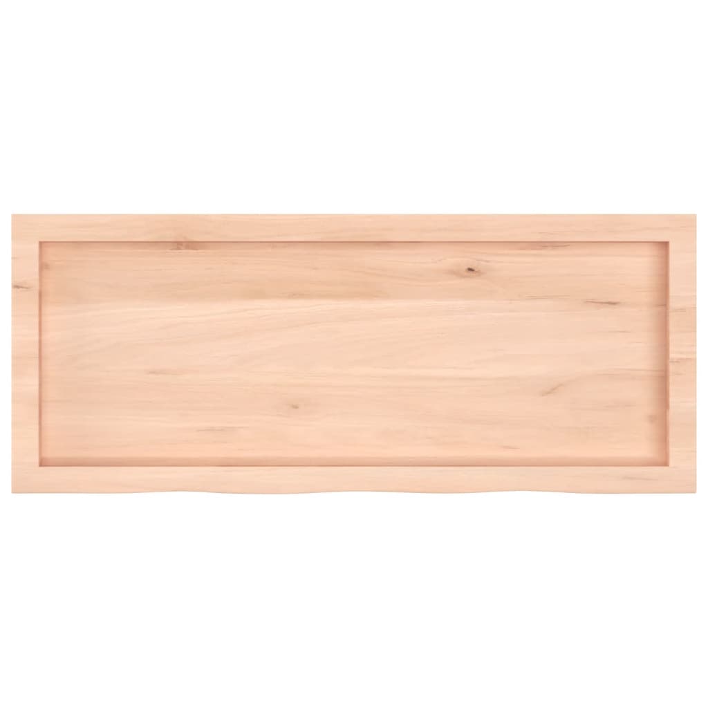 Piano per Tavolo 100x40x(2-6)cm in Rovere Massello Non Trattato
