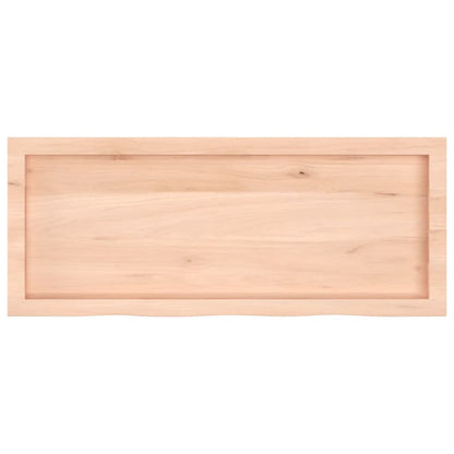 Piano per Tavolo 100x40x(2-6)cm in Rovere Massello Non Trattato