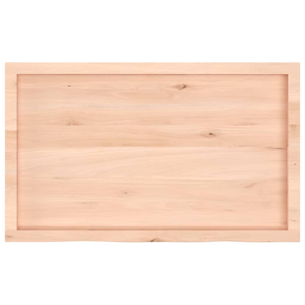 Piano per Tavolo 100x60x(2-4)cm in Rovere Massello Non Trattato