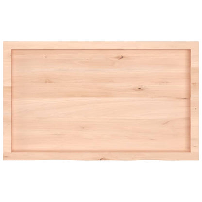 Piano per Tavolo 100x60x(2-4)cm in Rovere Massello Non Trattato
