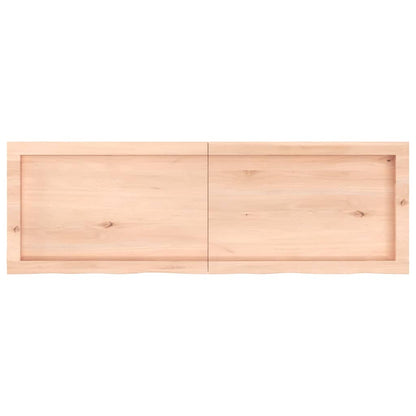 Piano per Tavolo 120x40x(2-4)cm in Rovere Massello Non Trattato