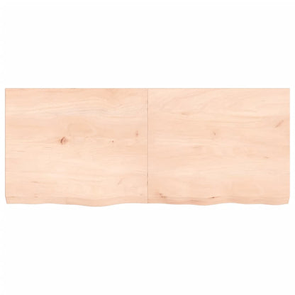 Piano per Tavolo 120x50x(2-6)cm in Rovere Massello Non Trattato