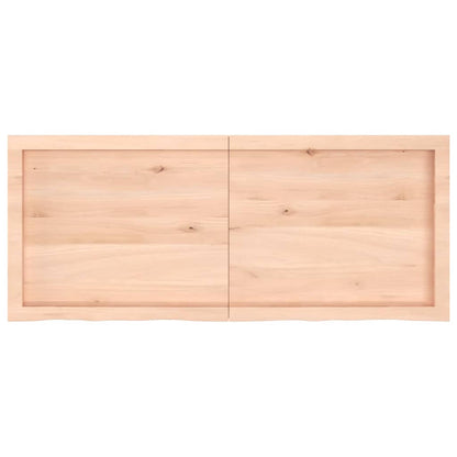 Piano per Tavolo 120x50x(2-6)cm in Rovere Massello Non Trattato